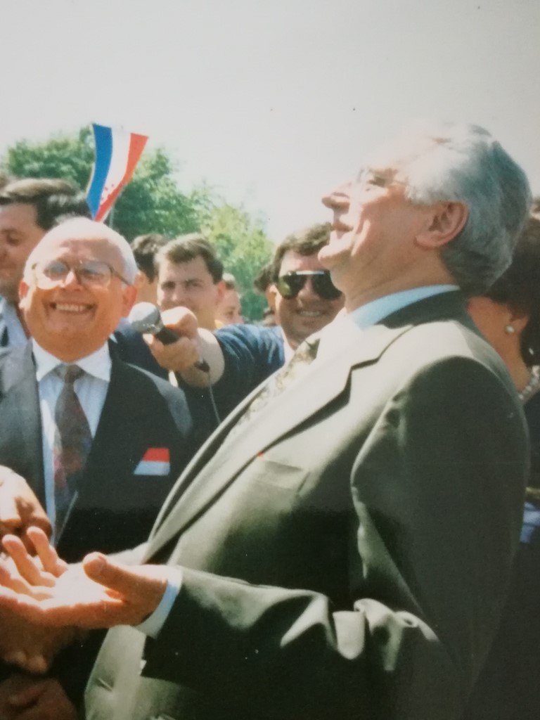 Antun Erman u društvu predsjednika Franje Tuđmana